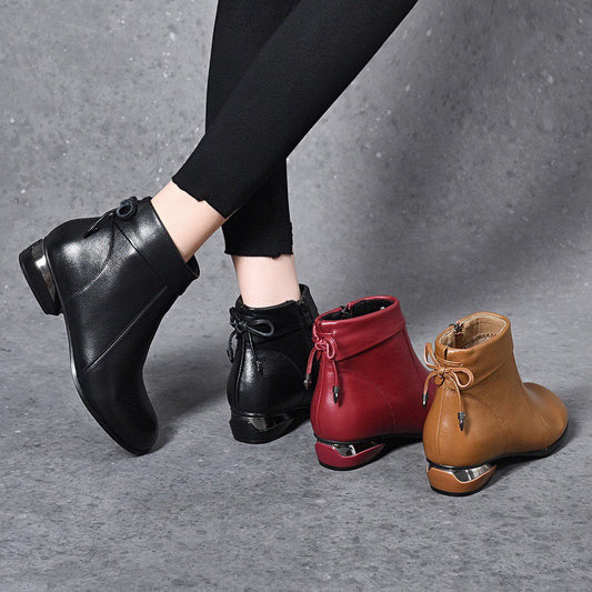 2022 Autumn And Winter New Bow Flat Boots